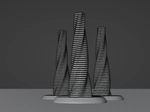 Futuristic Building Concept 3D Model