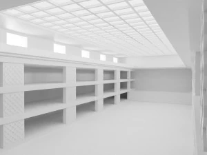 Concept space interior empty rooms 3D Model