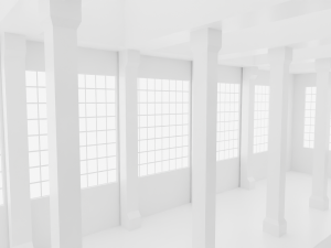 Concept space interior empty rooms Modelo 3D