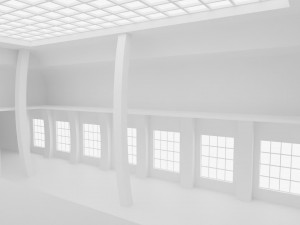 Concept space interior empty rooms Modelo 3D