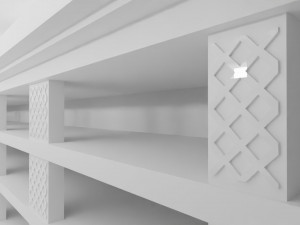 Concept space interior empty rooms Modelo 3D