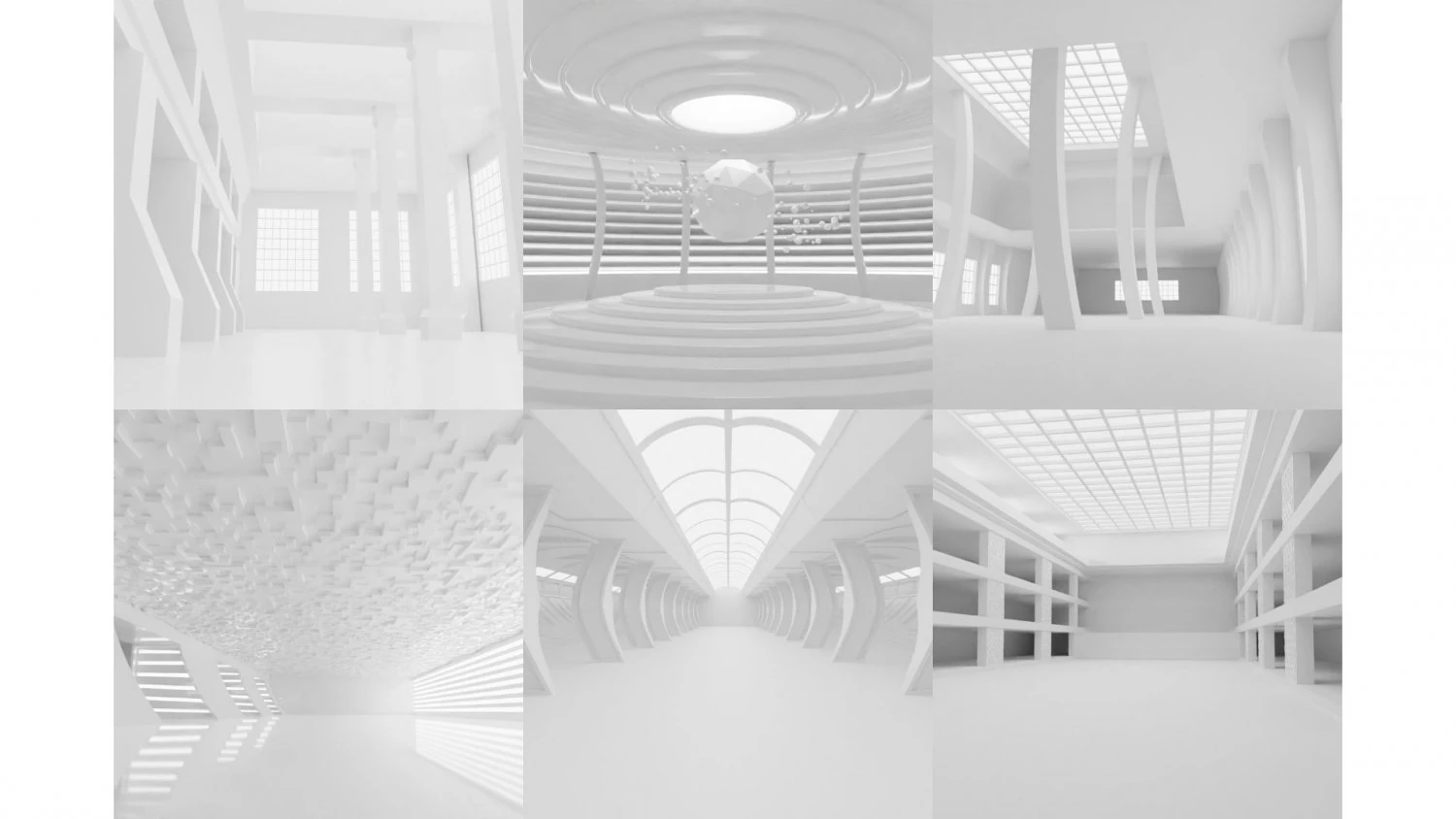Concept space interior empty rooms 3D Model .c4d .max .obj .3ds .fbx .stl .blend