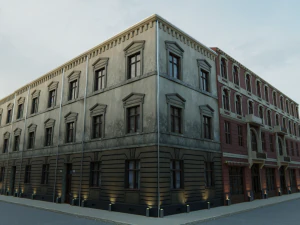 Building modular european old pack 3D Model