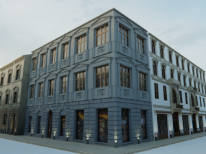 Building modular european old pack 3D-Modell