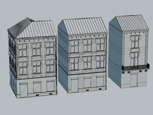 Building modular european old pack 3D-Modell