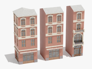 Building modular european old pack 3D-Modell