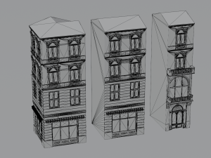 Building modular european old pack 3D-Modell