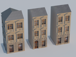 Building modular european old pack 3D-Modell