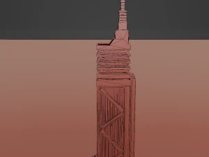 Sci-fi city building kit Low-poly 3D Model