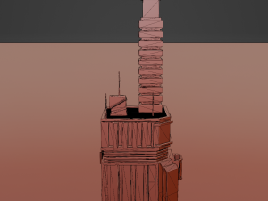 Sci-fi city building kit Low-poly 3D मॉडल