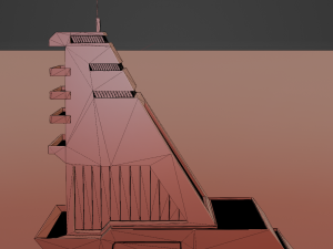 Sci-fi city building kit Low-poly 3D मॉडल