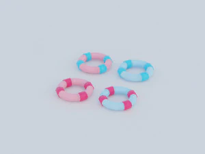 Barbie house props cartoon asset 3D Model