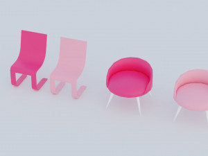 Barbie house props cartoon asset Modelo 3D