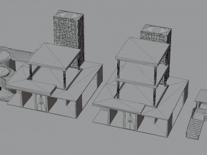 Barbie house props cartoon asset Modelo 3D