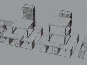 Barbie house props cartoon asset 3D Model