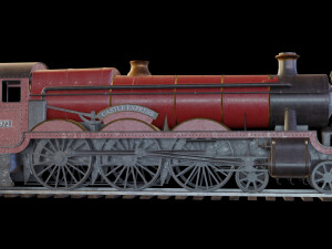 Locomotive GWR 4900 class 5972 Olton Hall Hogwarts Express Modèle 3D