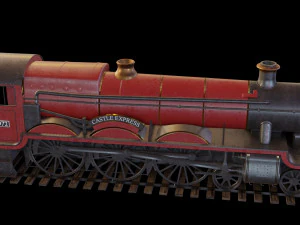 Locomotiva GWR 4900 classe 5972 Olton Hall Hogwarts Express Modelo 3D