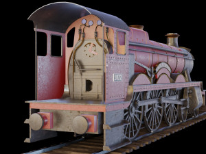 Locomotive GWR 4900 class 5972 Olton Hall Hogwarts Express Modèle 3D