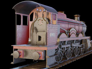 Locomotiva GWR 4900 classe 5972 Olton Hall Hogwarts Express Modelo 3D