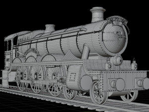 Locomotive GWR 4900 class 5972 Olton Hall Hogwarts Express Modèle 3D