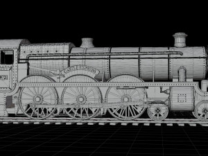 Locomotive GWR 4900 class 5972 Olton Hall Hogwarts Express Modèle 3D