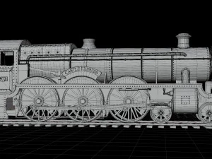 Locomotiva GWR 4900 classe 5972 Olton Hall Hogwarts Express Modelo 3D