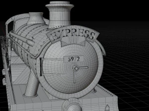Locomotiva GWR 4900 classe 5972 Olton Hall Hogwarts Express Modelo 3D