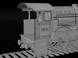 Locomotive GWR 4900 class 5972 Olton Hall Hogwarts Express Modèle 3D