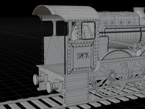 Locomotiva GWR 4900 classe 5972 Olton Hall Hogwarts Express Modelo 3D
