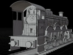 Locomotiva GWR 4900 classe 5972 Olton Hall Hogwarts Express Modelo 3D