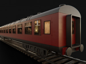 Rail train wagon compartment coach interior hogwarts express 3D मॉडल