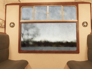 Rail train wagon compartment coach interior hogwarts express 3D मॉडल