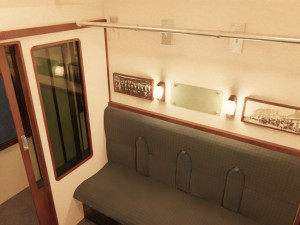 Rail train wagon compartment coach interior hogwarts express 3D मॉडल