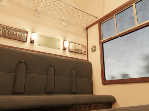 Rail train wagon compartment coach interior hogwarts express 3D मॉडल