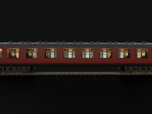 Rail train wagon compartment coach interior hogwarts express 3D मॉडल