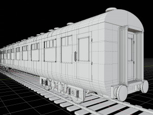 Rail train wagon compartment coach interior hogwarts express 3D मॉडल