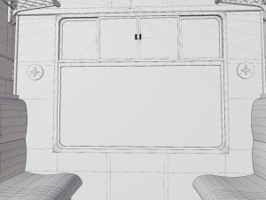 Rail train wagon compartment coach interior hogwarts express 3D मॉडल