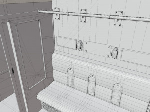 Rail train wagon compartment coach interior hogwarts express 3D मॉडल