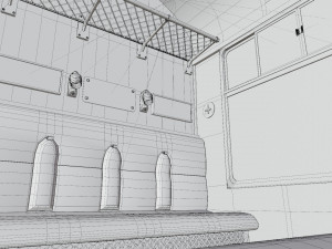 Rail train wagon compartment coach interior hogwarts express 3D मॉडल
