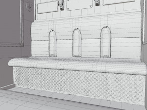 Rail train wagon compartment coach interior hogwarts express 3D मॉडल