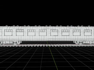 Rail train wagon compartment coach interior hogwarts express 3D Model