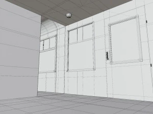 Rail train wagon compartment coach interior hogwarts express 3D Model