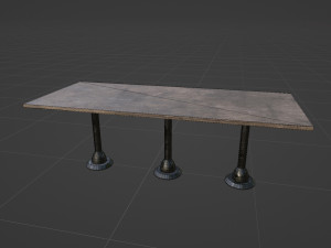 Library old room public Gothic props modular Model 3D