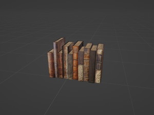 Library old room public Gothic props modular Model 3D