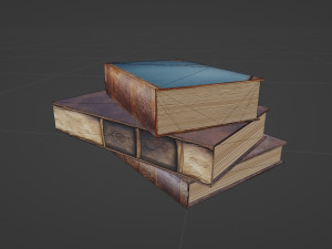Library old room public Gothic props modular Model 3D