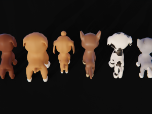 Cartoon animal dogs PAWS Patrol 3D Модель
