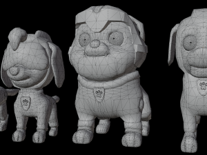 Cartoon animal dogs PAWS Patrol 3D Модель