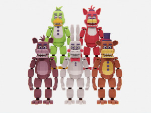 Animatronics character low poly fnaf 3D 模型