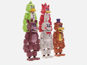 Animatronics character low poly fnaf 3D Model