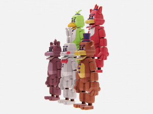 Animatronics character low poly fnaf 3D Model